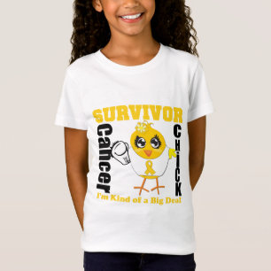 Camiseta Cinta del polluelo del superviviente del cáncer de