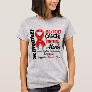 Camiseta Cinta del rojo del mes de la conciencia del cánce