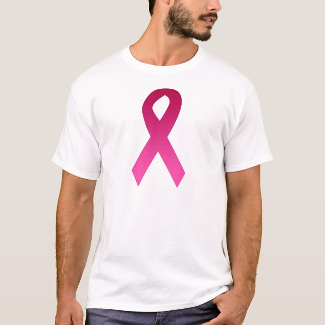 Camiseta Cinta del rosa de la conciencia del cáncer de (Anverso)