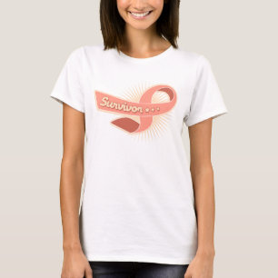 Camiseta Cinta del superviviente del cáncer endometrial