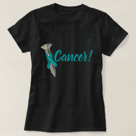 Camiseta Cinta del trullo del cáncer de cuello del útero