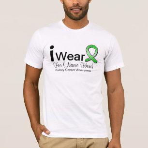 Camiseta Cinta del verde del cáncer del riñón del desgas