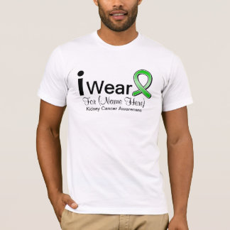Camiseta Cinta del verde del cáncer del riñón del desgaste