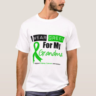 Camiseta Cinta del verde del cáncer del riñón para mi