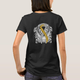 Camiseta Cinta dorada y plateada con cinta de alas