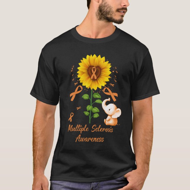 Camiseta Cinta elefante Naranja Cinta de Esclerosis Múltipl (Anverso)