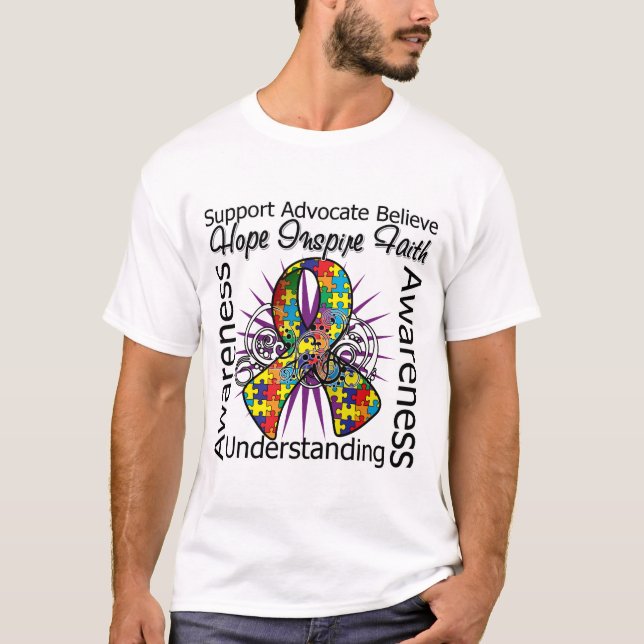 Camiseta Cinta espiral de las inspiraciones del síndrome de (Anverso)