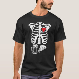 Camiseta Cinta esquelética X Ray Maternity Pizza Halloween 