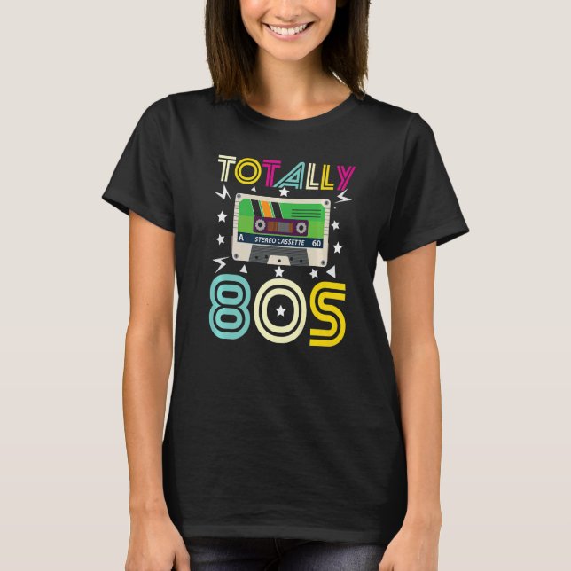 Camiseta Cinta estéreo de la vieja escuela retro de 80 (Anverso)