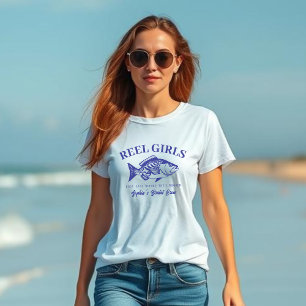 Camiseta Cinta estilo pescador de soltera Chicas-Azul