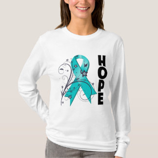 Camiseta Cinta floral de la esperanza del escleroderma