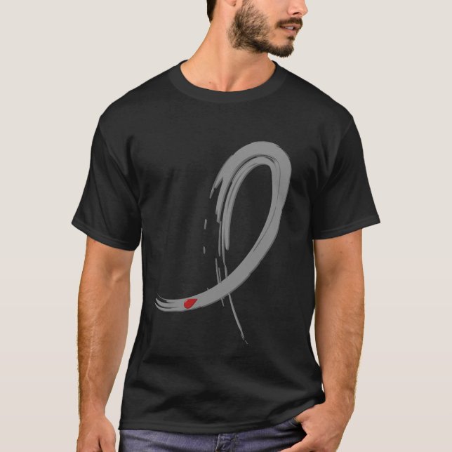 Camiseta Cinta gris A4 de la diabetes (Anverso)