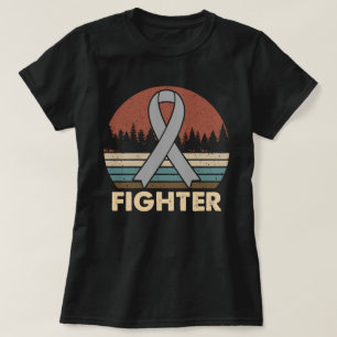 Camiseta Cinta gris de lucha contra el cáncer de cerebro vi