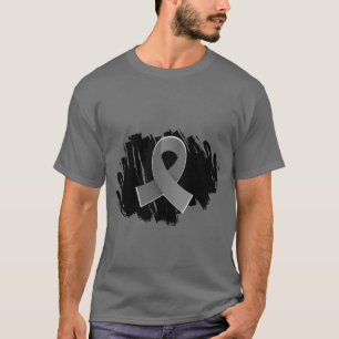 Camiseta Cinta gris del cáncer de cerebro con garabato