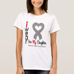 Camiseta Cinta gris del desgaste del tumor cerebral I para