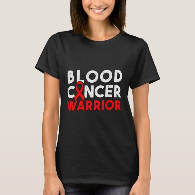 Camiseta Cinta guerrera del cáncer de sangre (Anverso)