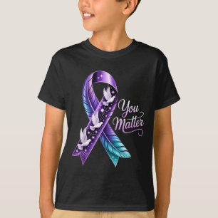 Camiseta Cinta Mariposa Conciencia Del Suicidio Mujeres Hom