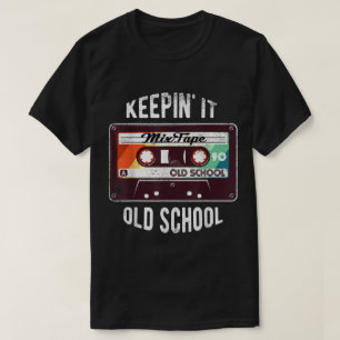 Camiseta Cinta Mixta Retro de Escuela Antigua