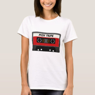 Camiseta Cinta Mixta Roja - Regalo Inspirado en los 80 y 90