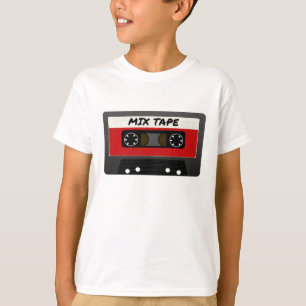 Camiseta Cinta Mixta Roja - Regalo Inspirado en los 80 y 90
