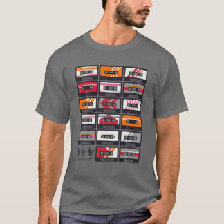 Camiseta Cinta Mixtape Retro Cassette 1980 Música Nunca For