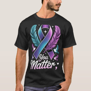 Camiseta Cinta Morada Azul Turquesa Hombres Importan Punto