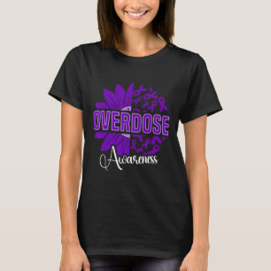 Camiseta Cinta Morada de Conciencia de Sobredosis Adicción 