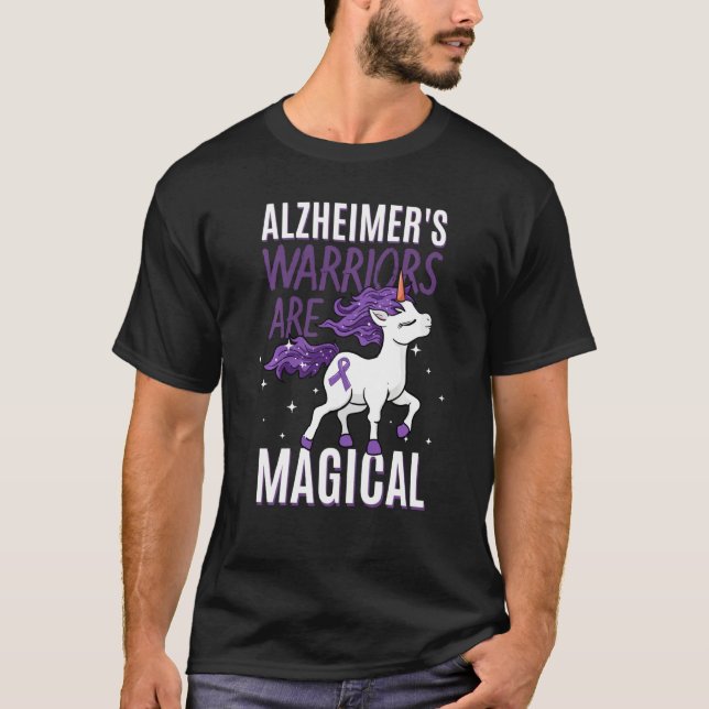Camiseta Cinta morada de unicornio mágica de la enfermedad  (Anverso)