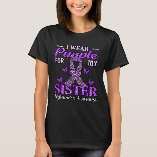 Camiseta Cinta Morada para la Conciencia sobre el Alzheimer (Anverso)