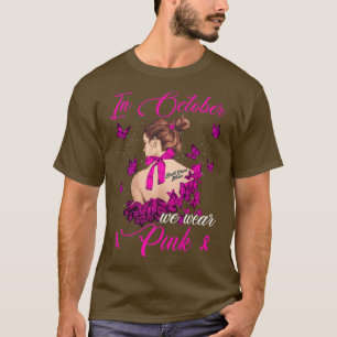 Camiseta Cinta Mujer En Octubre Usamos Cáncer De Mama Rosa