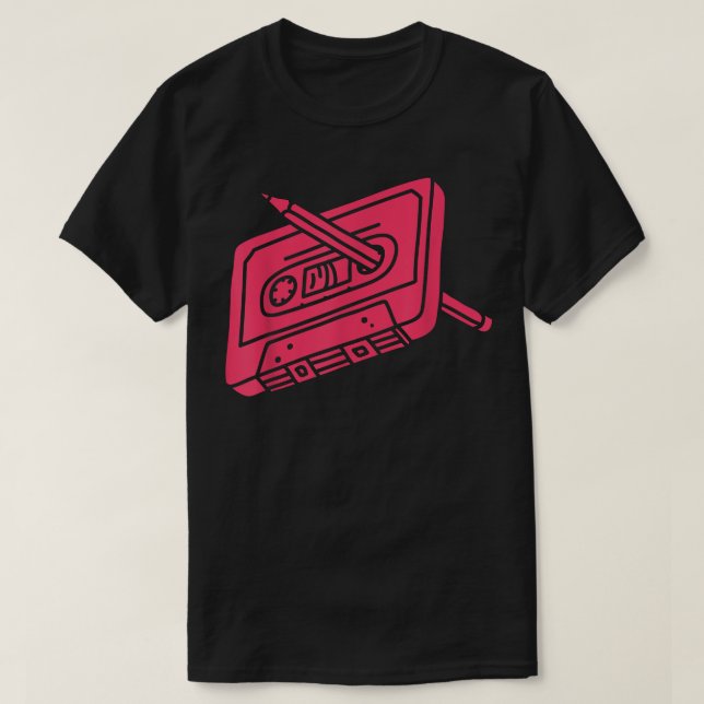 Camiseta Cinta musical Retro Vintage 80 (Diseño del anverso)