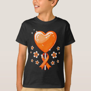 Camiseta Cinta Naranja Corazón Caramelo Esclerosis Múltiple
