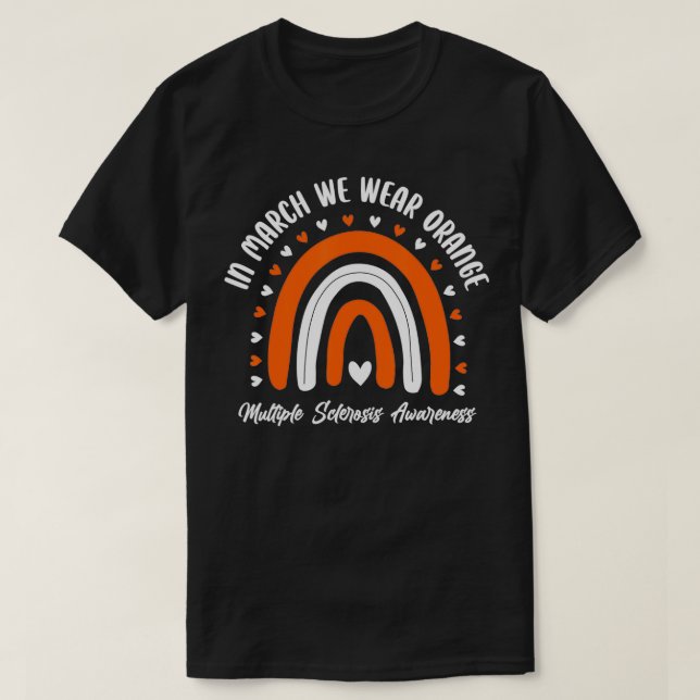 Camiseta Cinta Naranja Cuta MS Guerrero Esclerosis Múltiple (Diseño del anverso)