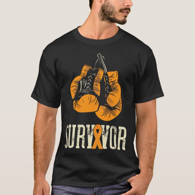 Camiseta Cinta Naranja de Boxeo para Concientización sobre  (Anverso)