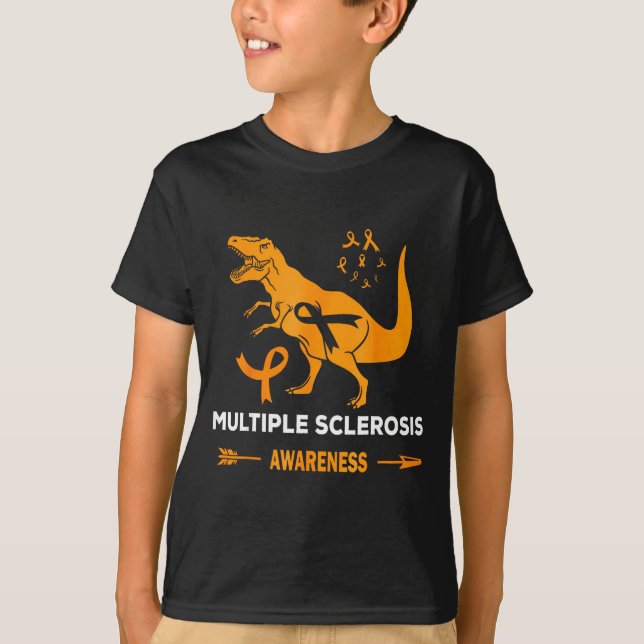 Camiseta Cinta Naranja de Conciencia de Esclerosis Múltiple (Anverso)