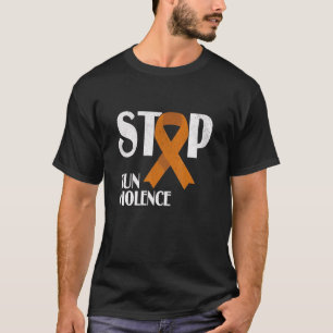 Camiseta Cinta Naranja De La Violencia Contra Las Armas Par