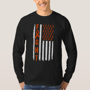 Camiseta Cinta naranja de lucha contra la leucemia bandera