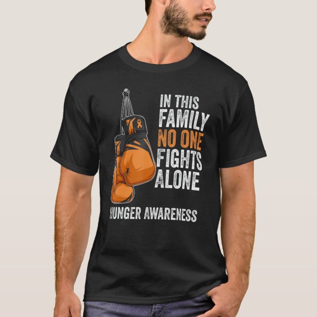 Camiseta Cinta Naranja guantes del mes de la conciencia del (Anverso)