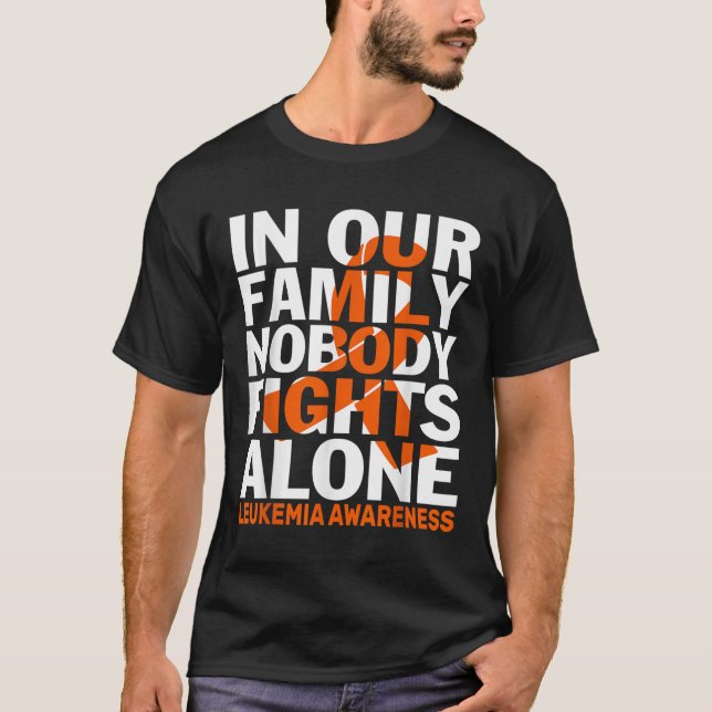 Camiseta Cinta naranja Para Concienciación Sobre Leucemia A (Anverso)