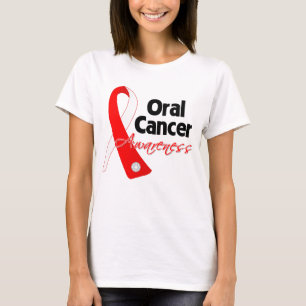Camiseta Cinta oral de la conciencia del cáncer