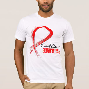 Camiseta Cinta oral del Grunge de la conciencia del cáncer