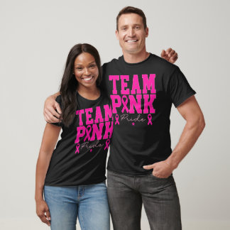 Camiseta Cinta Orgullo Equipo Rosa Varsity Arte Cáncer de M