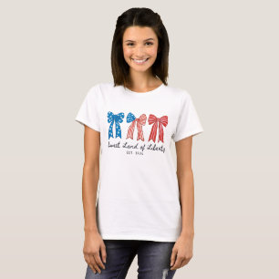 Camiseta Cinta Patriótica de Lazo del 4 de Julio