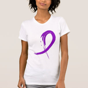 Camiseta Cinta púrpura A4 de la enfermedad de Alzheimer