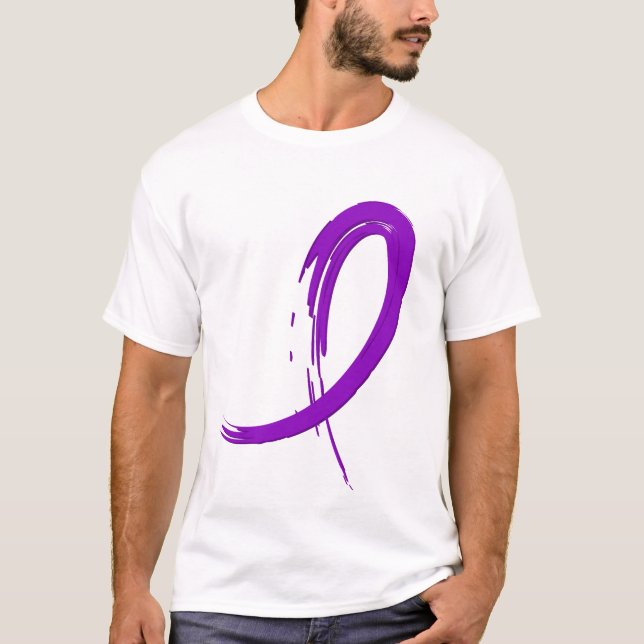 Camiseta Cinta púrpura A4 de la enfermedad de Alzheimer (Anverso)