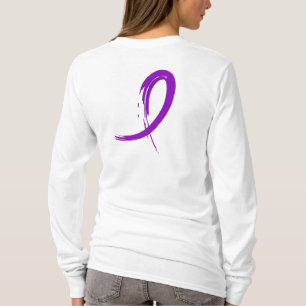 Camiseta Cinta púrpura A4 de la enfermedad de Crohn