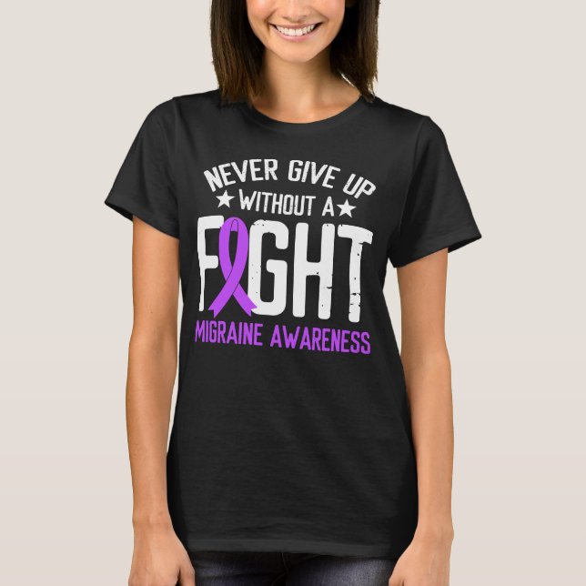 Camiseta Cinta púrpura contra el dolor de cabeza Miocardio (Anverso)