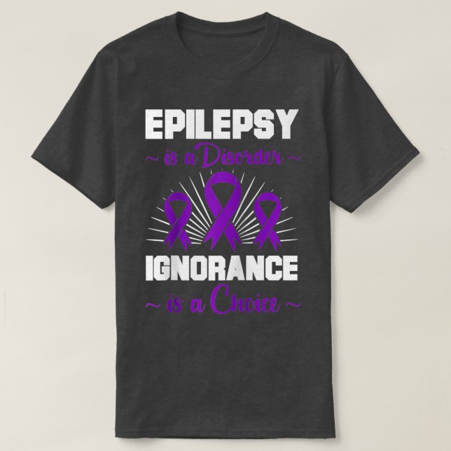 Camiseta Cinta púrpura de Día Epiléptico de Guerrero Epilép (Diseño del anverso)