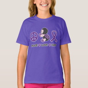Camiseta Cinta púrpura de la conciencia de la esperanza de