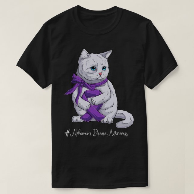 Camiseta Cinta púrpura del mes de sensibilización sobre la  (Diseño del anverso)